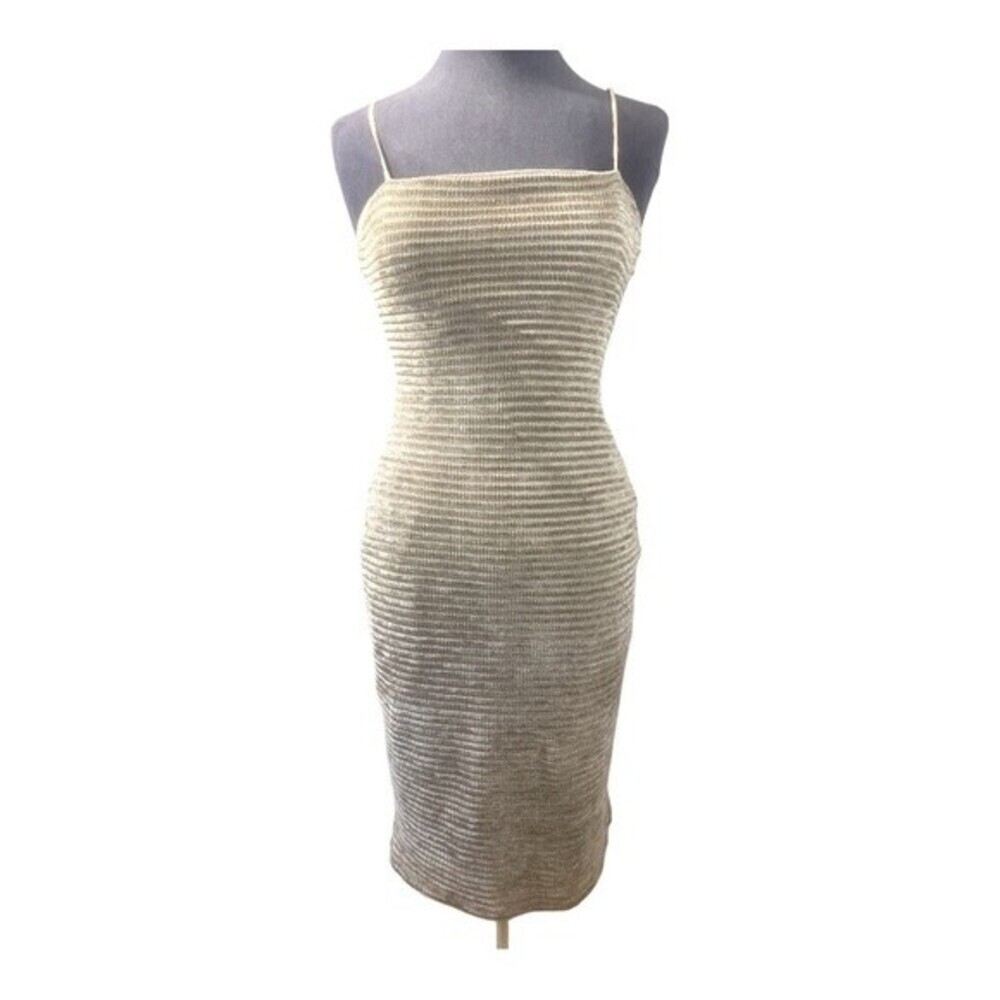 Privacy Please Square Neck Midi Bodycon Dress Size M